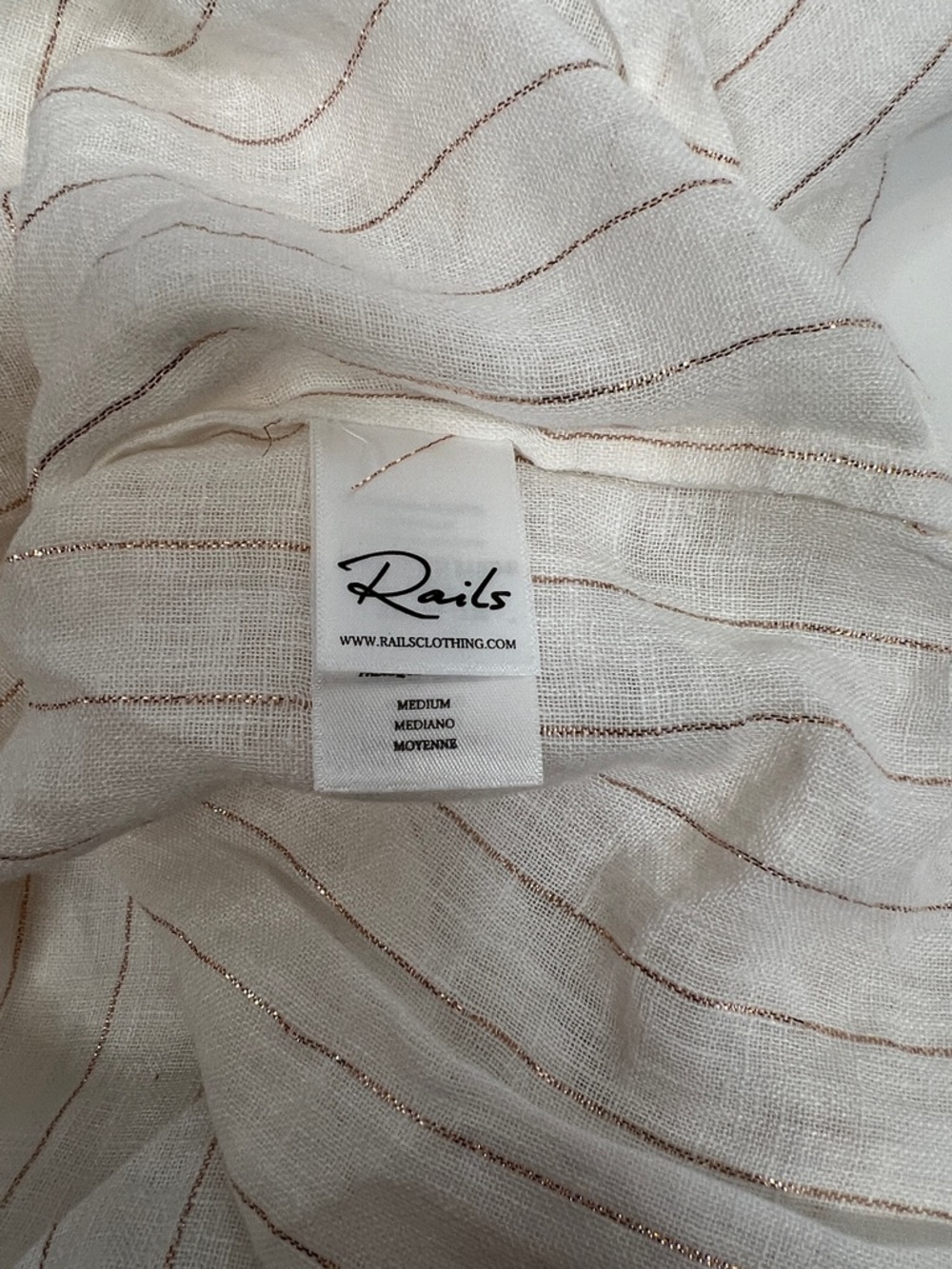 💖NWT RAILS FINN ROSE GOLD STRIPE TUNIC IN SIZE M - Picture 11 of 14